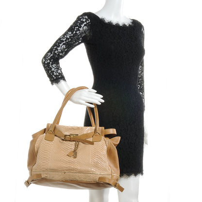 Chloe Python Large Marlow Bag Dune 2 of 9