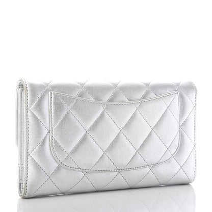 Chanel Metallic Lambskin Quilted Reissue Wallet Silver 3 of 11
