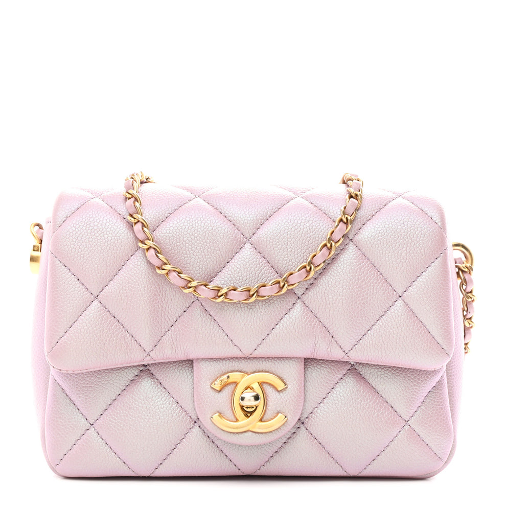 Chanel Iridescent Caviar Quilted Mini My Perfect Flap Pink 1846344 ...