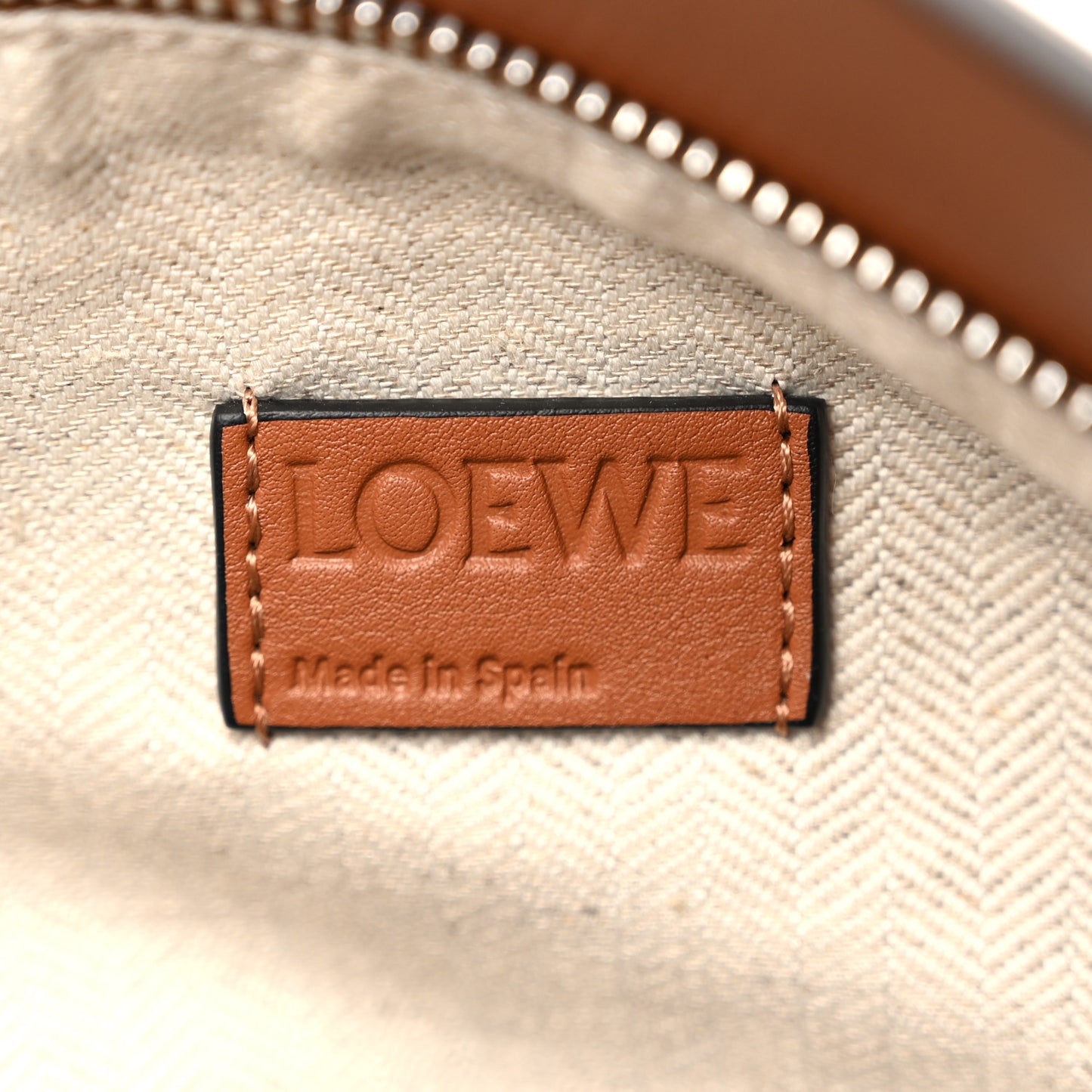 Calfskin Large Puzzle Edge Bag Tan