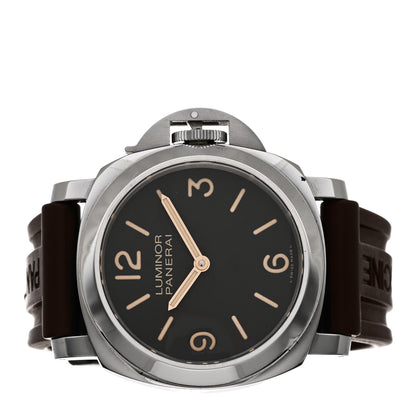 Panerai Stainless Steel Rubber 44mm Luminor Base Manual Winding Watch Black PAM00390 2 of 5