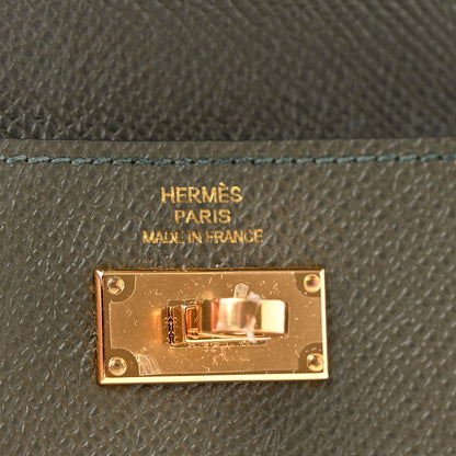 Hermes Epsom Kelly Pocket Compact Wallet Vert De Gris 6 of 8