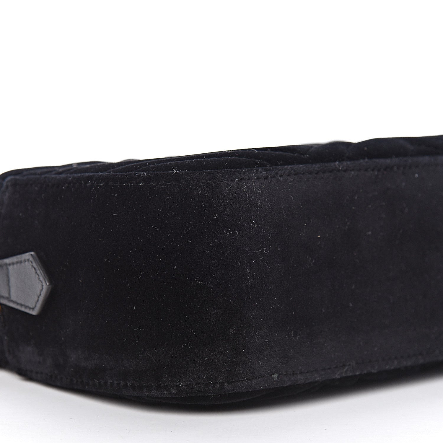 Gucci Velvet Matelasse Small GG Marmont Chain Shoulder Bag Black 9 of 11