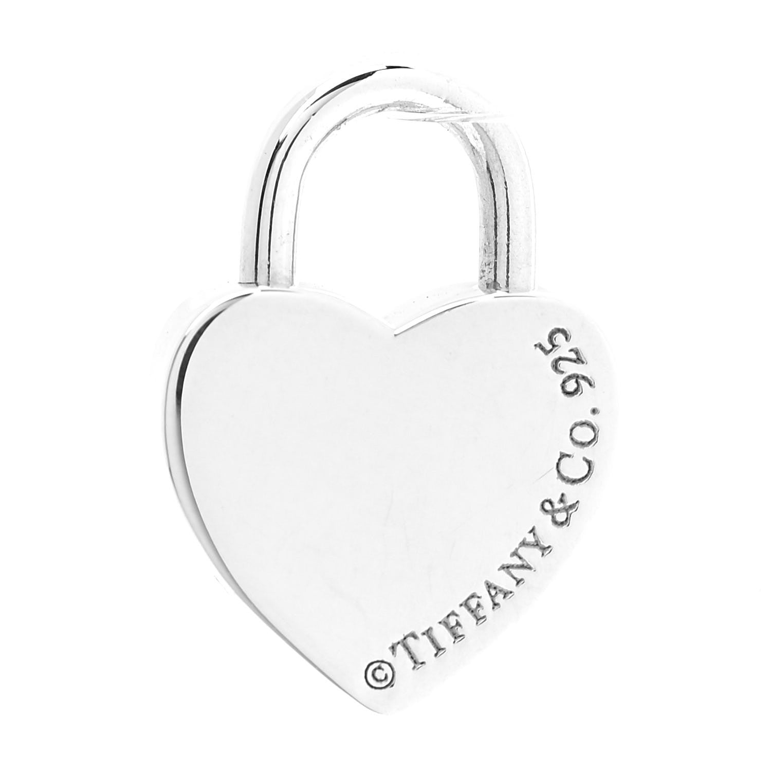 Tiffany Sterling Silver Return to Tiffany Heart Lock Pendant 3 of 4