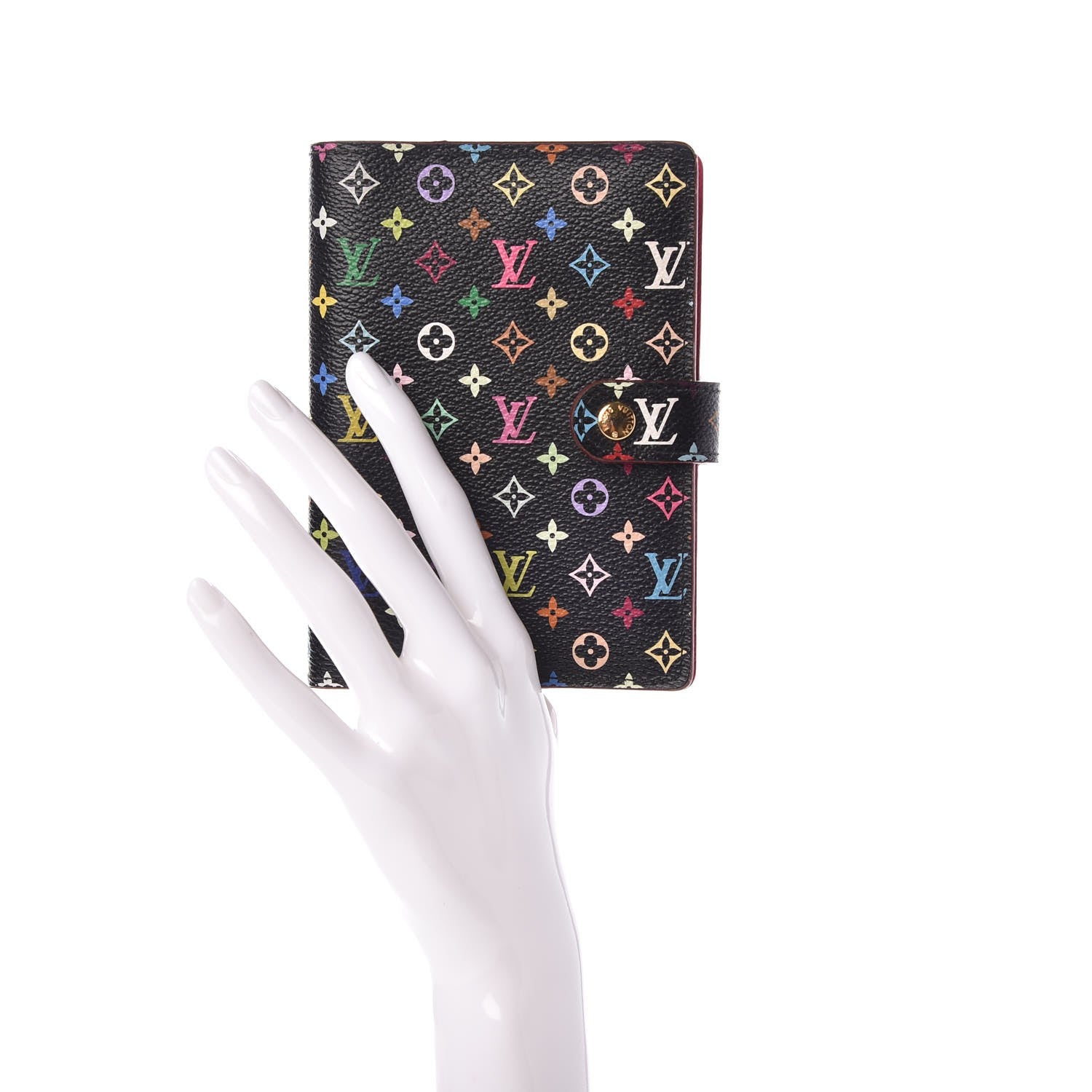 Louis Vuitton Monogram Multicolor Small Ring Agenda Cover Black Grenade 2 of 8