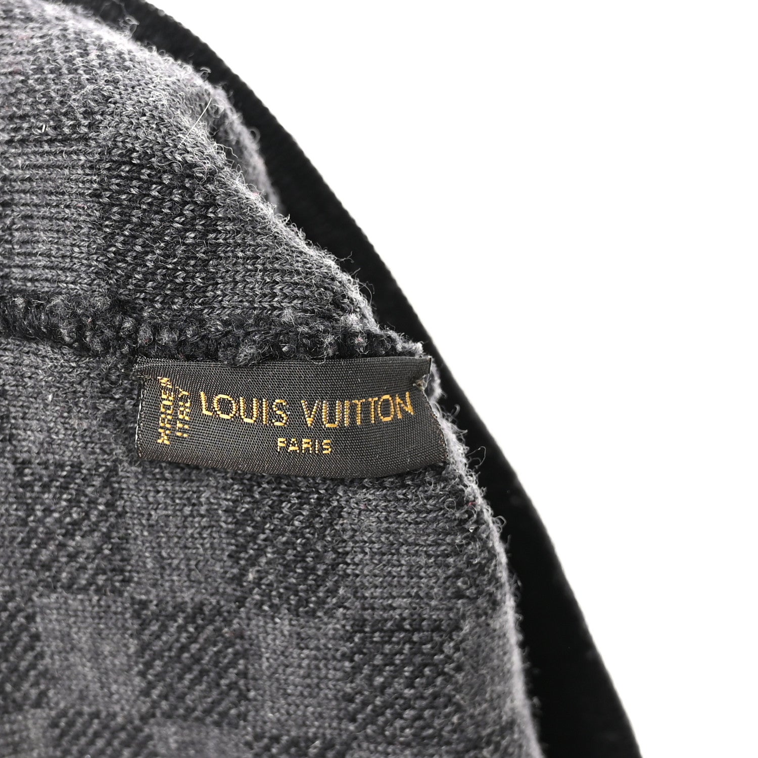 Louis Vuitton Wool Bonnet Petit Damier Beanie Hat Black 8 of 10