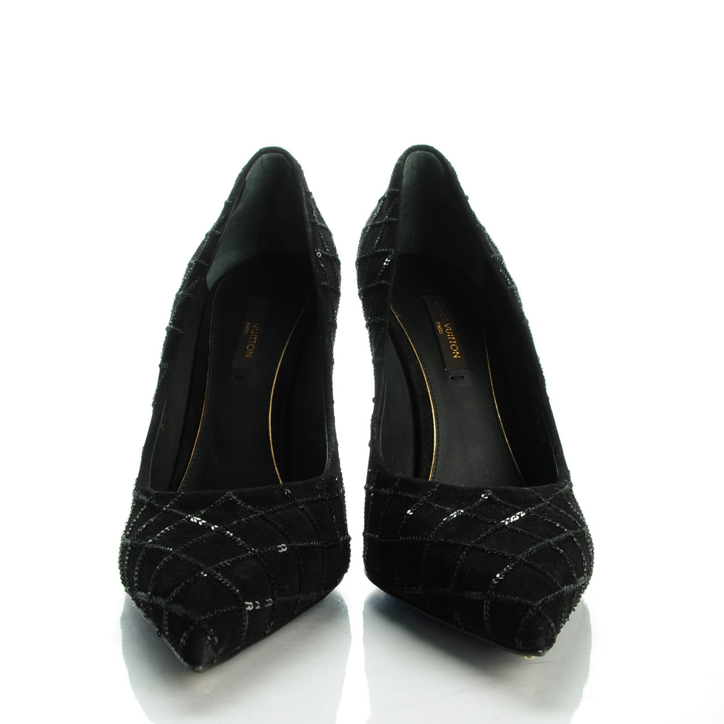 Suede Sequin Afterglow Pumps 38 Black