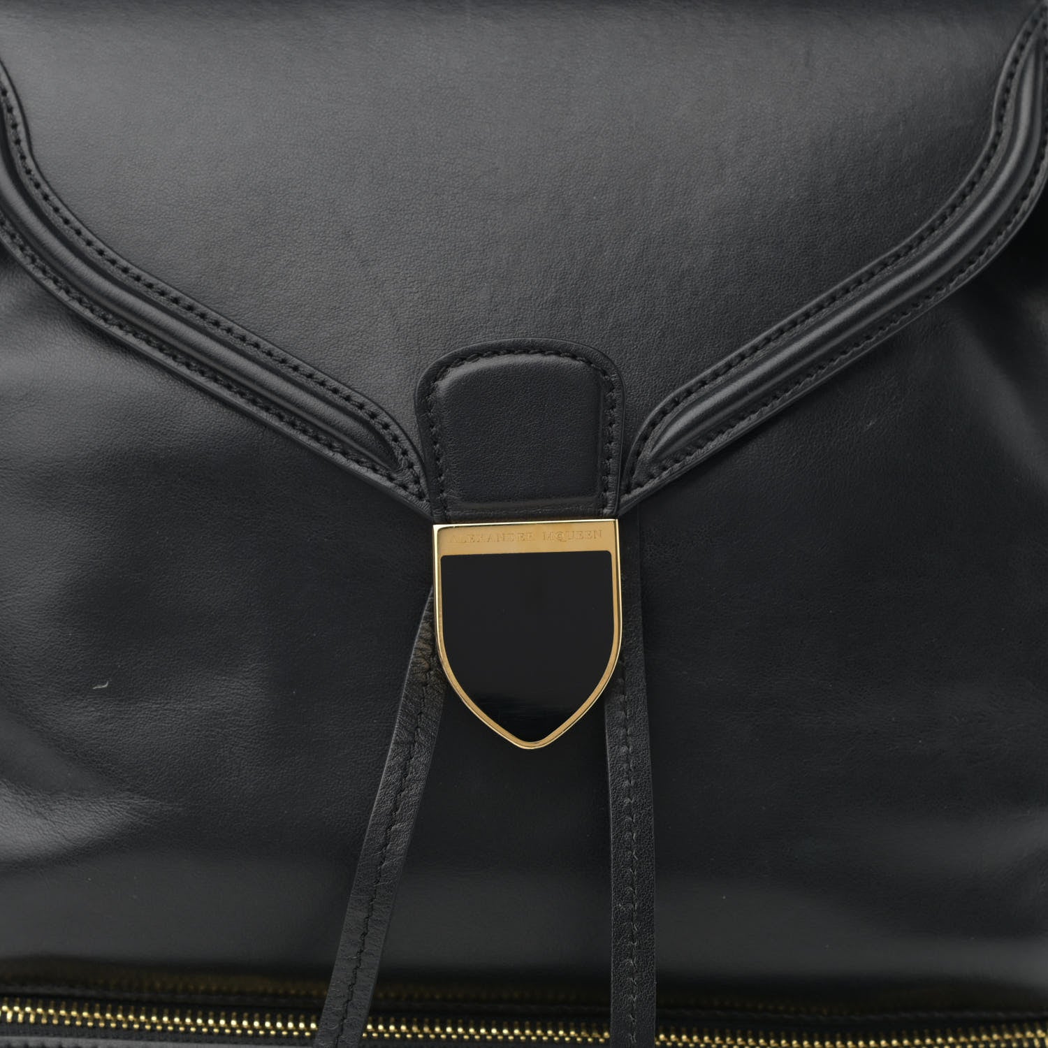 Alexander McQueen Calfskin Small Chain Strap Backpack Black 6 of 8