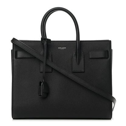Saint Laurent Grained Calfskin Small Sac De Jour Black 1 of 12