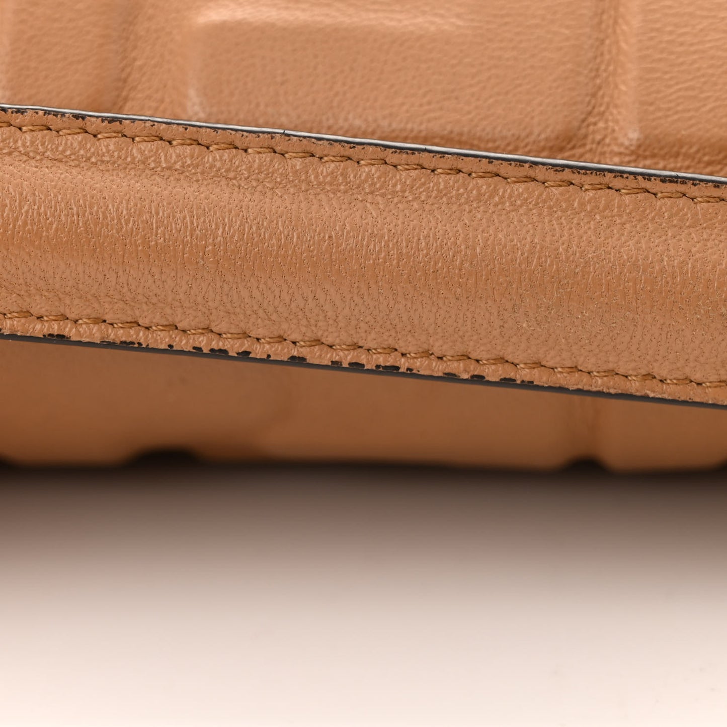 Nappa FF 1974 Embossed Baguette Miele Scuro