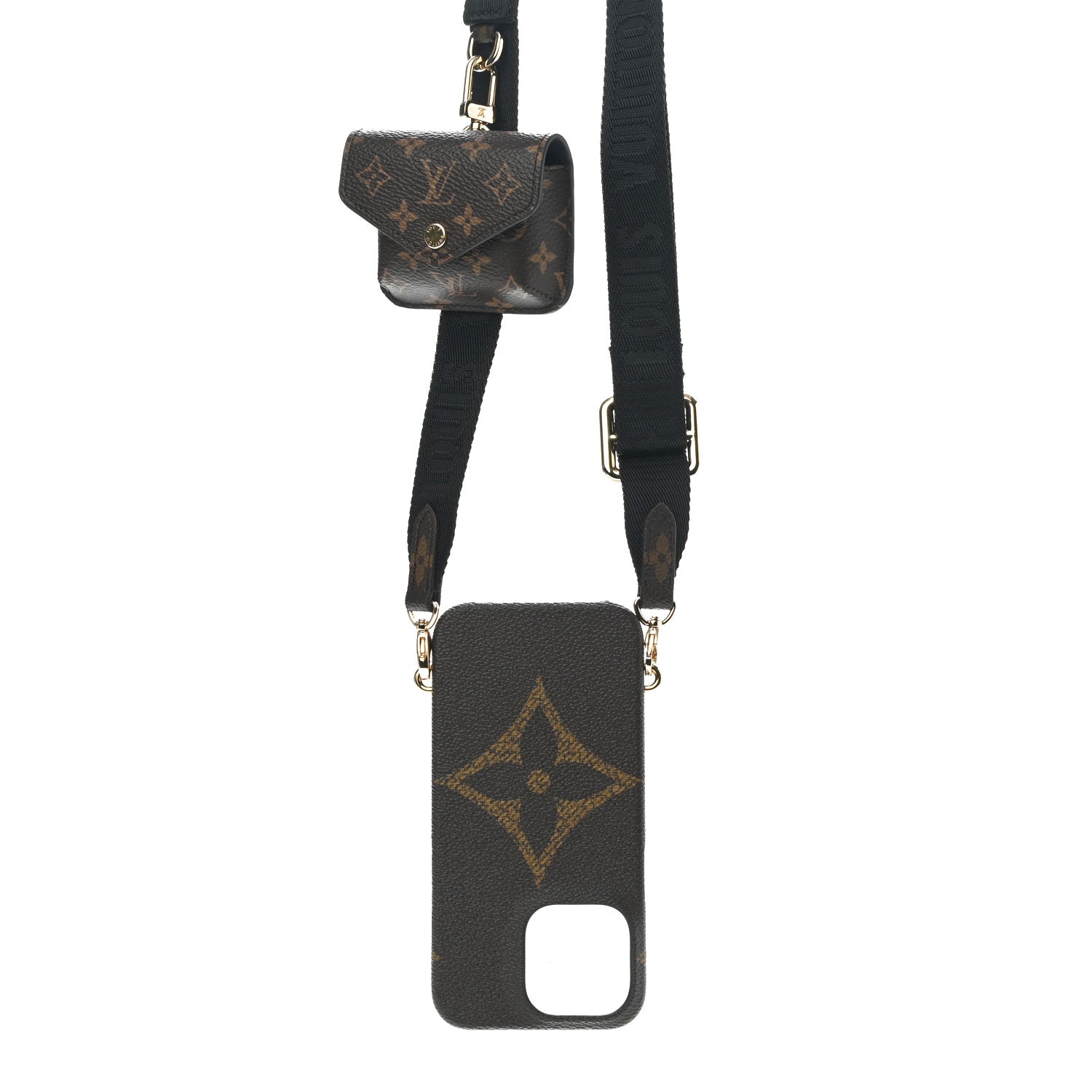 Louis Vuitton Monogram Bumper On Strap iPhone 13 Pro Black 3 of 7