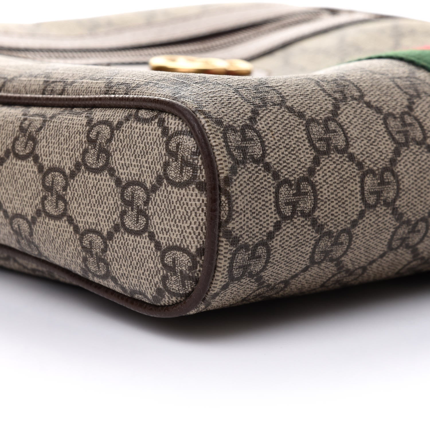 Gucci GG Supreme Monogram Web Medium Ophidia Messenger Bag Brown 10 of 12