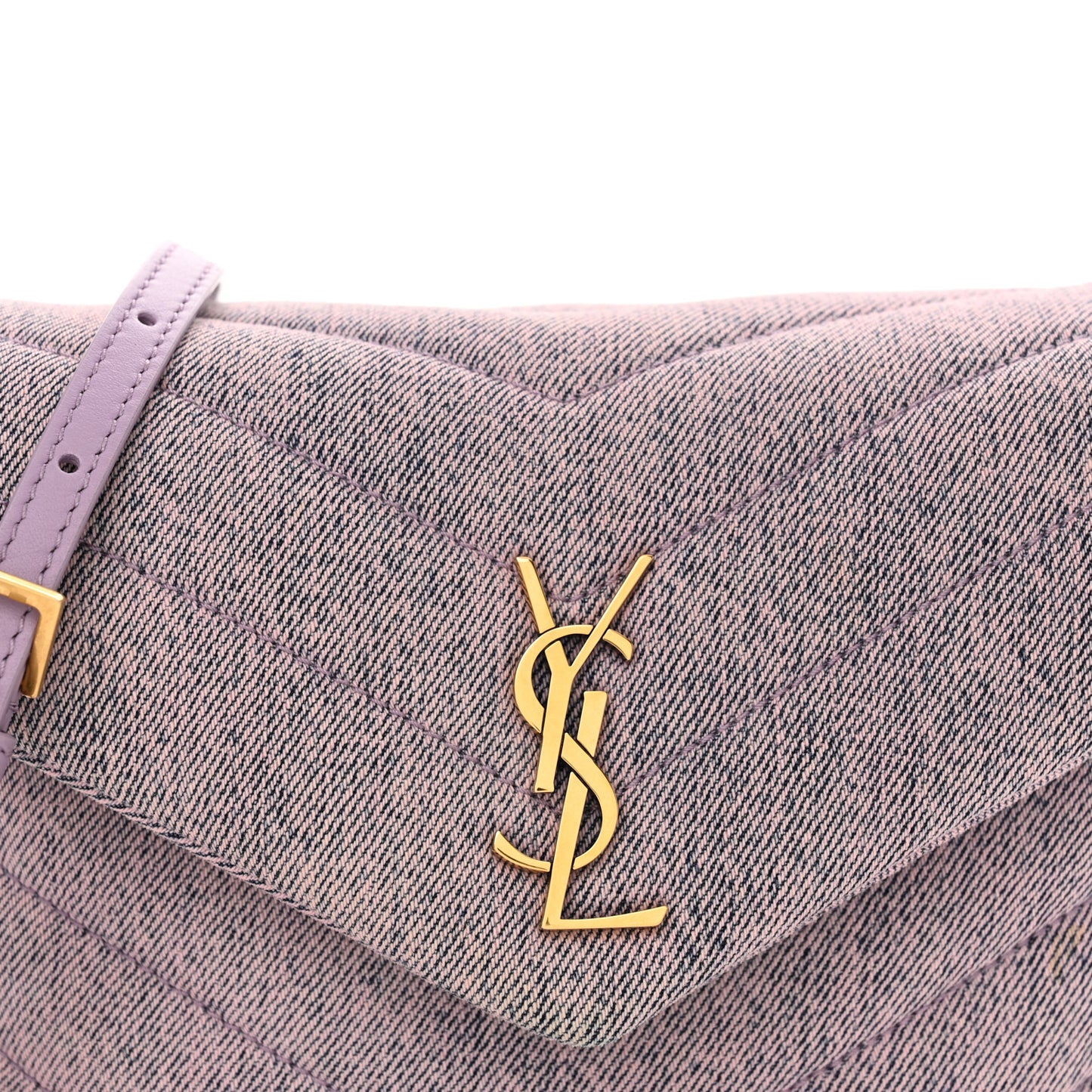 Denim Y Quilted Monogram Toy Loulou Crossbody Bag Bleached Lilac