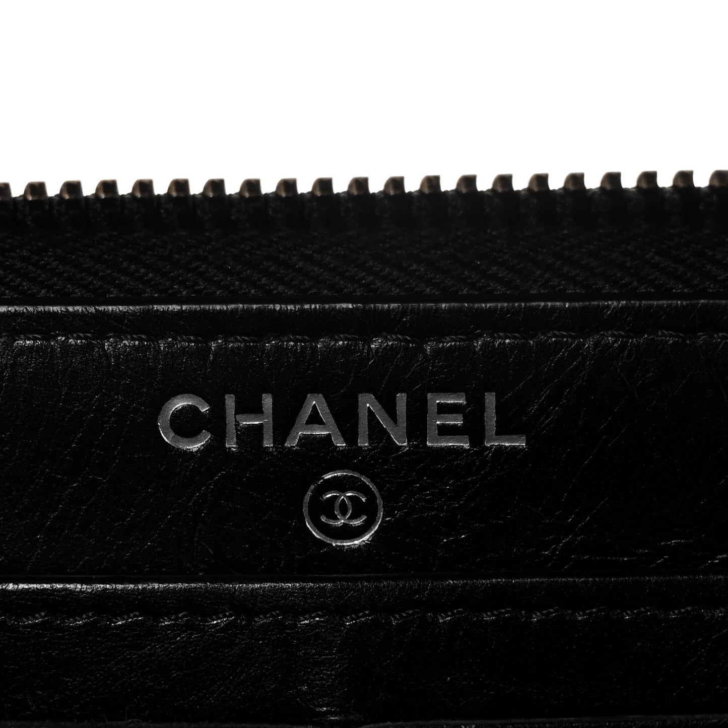 Aged Calfskin Quilted Reissue Large Gusset Zip Around Wallet So Black
