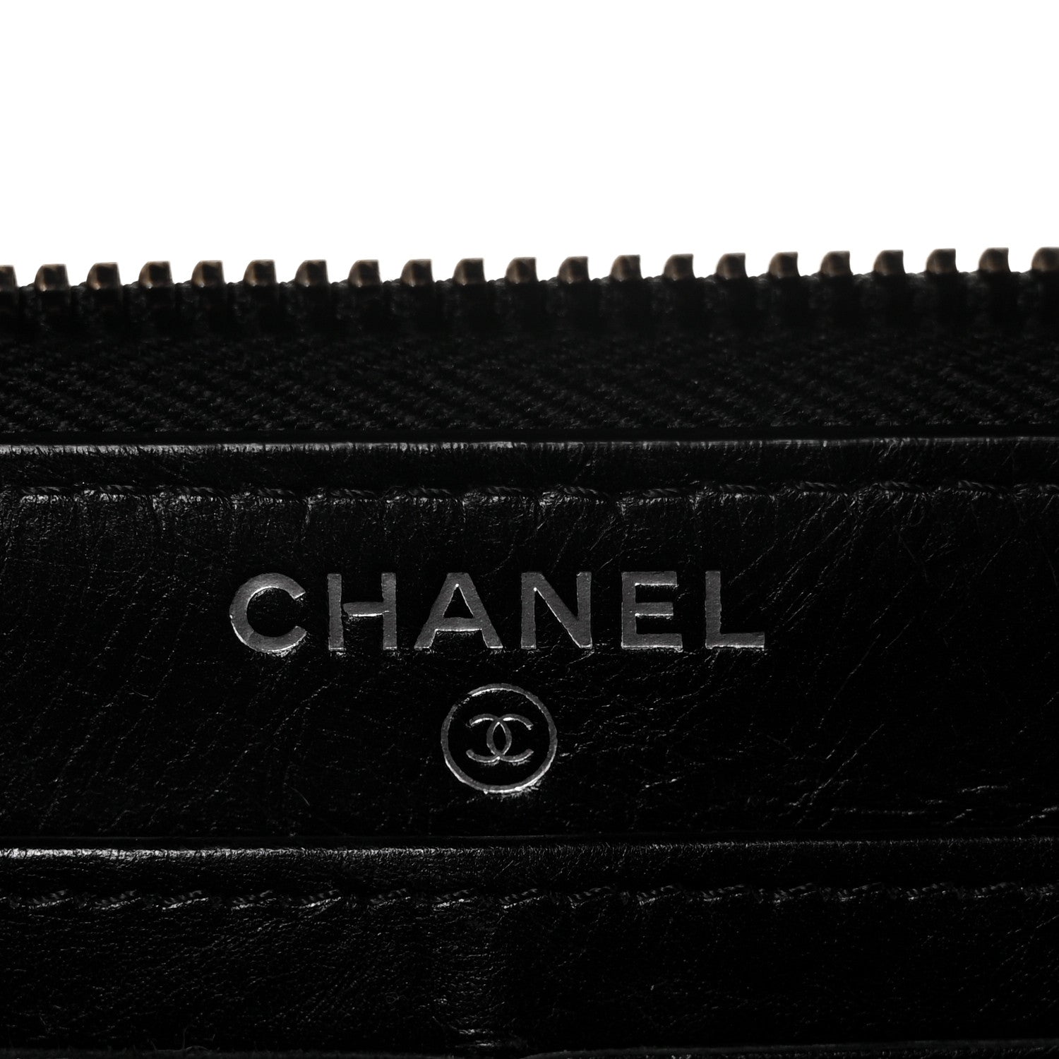 Chanel Aged Calfskin Quilted Reissue Large Gusset Zip Around Wallet So Black 6 of 10