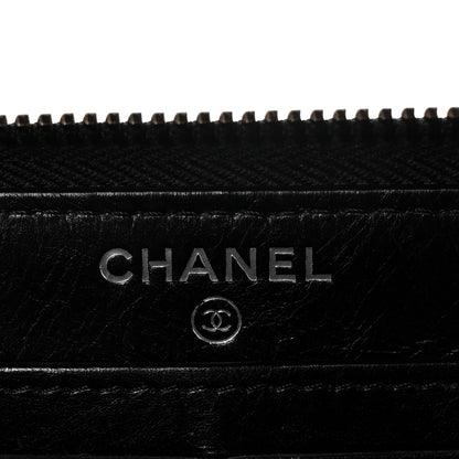 Chanel Aged Calfskin Quilted Reissue Large Gusset Zip Around Wallet So Black 6 of 10