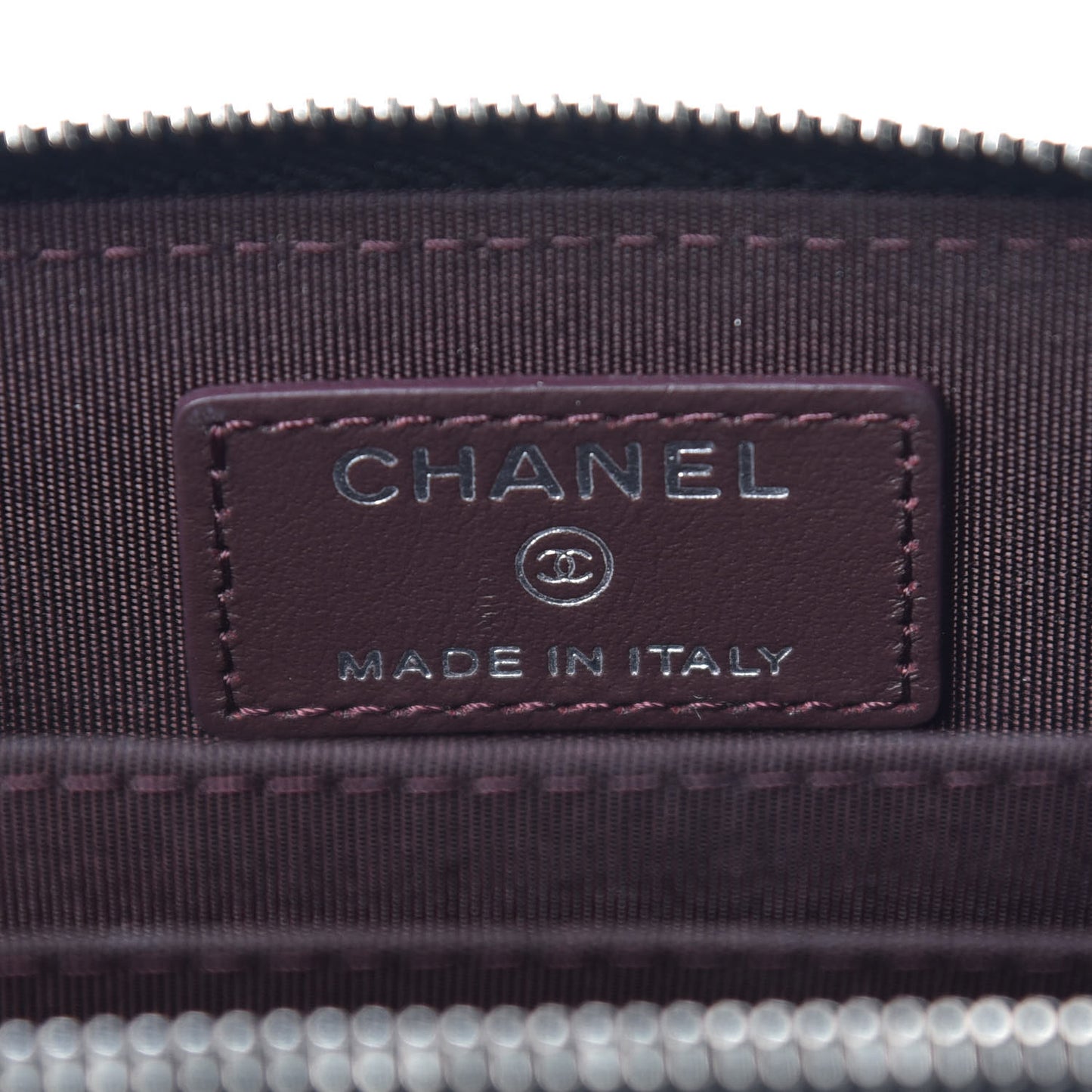 Grained Calfskin Neo Executive Zip Coin Purse Black