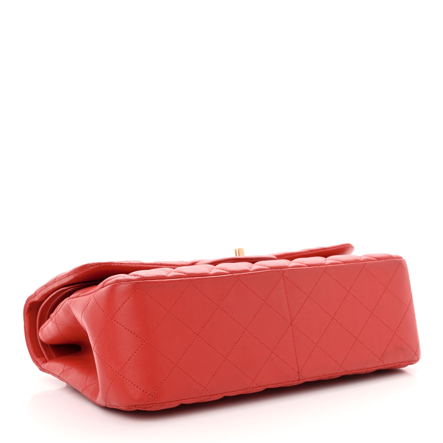 Chanel Lambskin Quilted Jumbo Double Flap Red 4 of 16