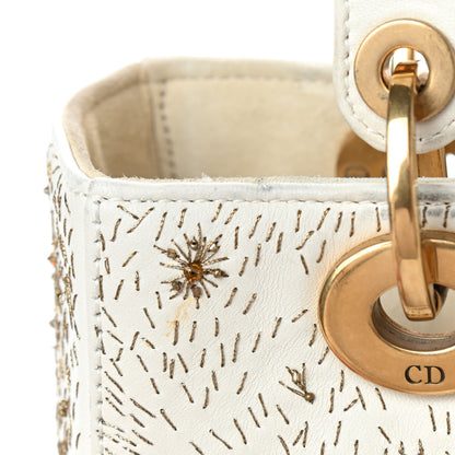 Christian Dior Smooth Calfskin Embroidered The Moon in My Eyes Medium Lady Dior White 12 of 13