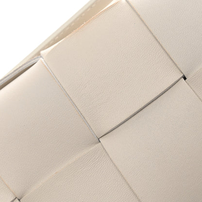 Bottega Veneta Lambskin Maxi Intrecciato Cassette Crossbody Bag White 25 of 25