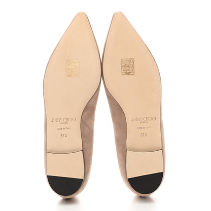 Jimmy Choo Suede Romy Flats 37.5 Ballet Pink 5 of 8