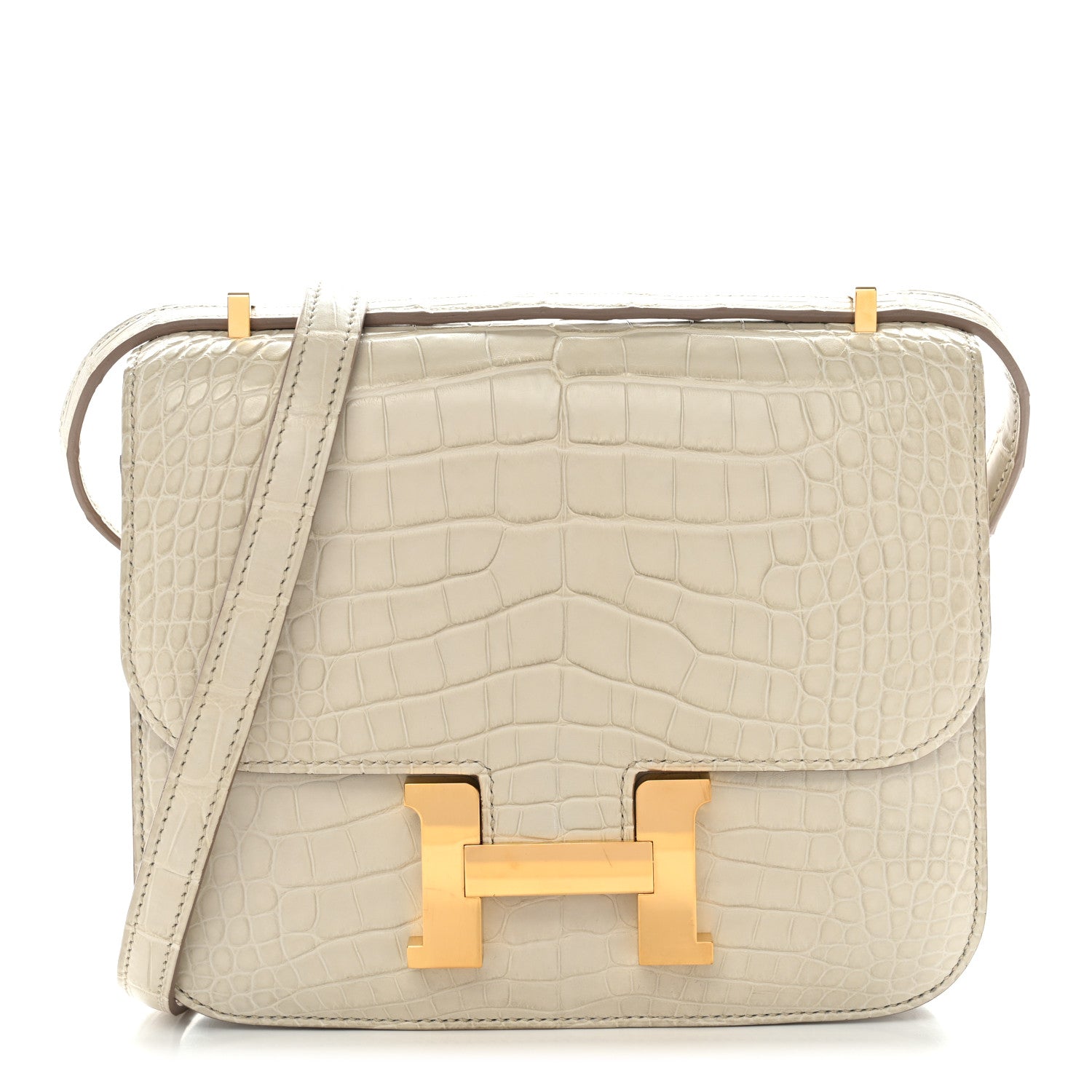 Hermes Matte Alligator Constance 18 Beton 1 of 11