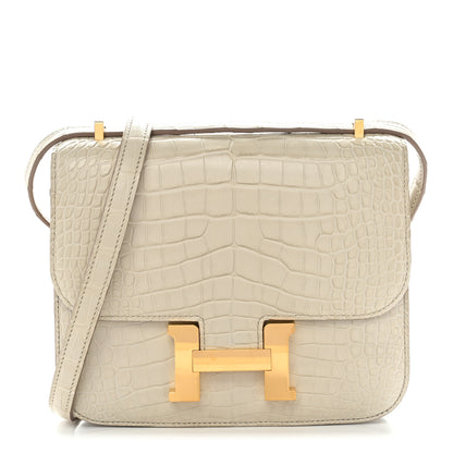 Hermes Matte Alligator Constance 18 Beton 1 of 11