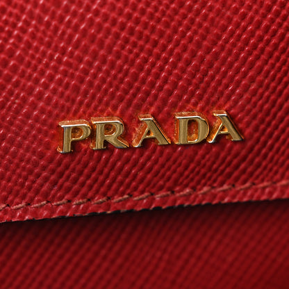 Prada Saffiano Cuir Medium Double Bag Fuoco Black 6 of 11