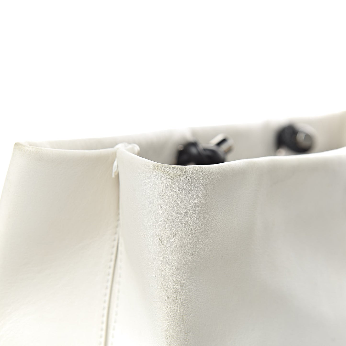 Calfskin Large Essential 31 Rue Cambon Tote White Black