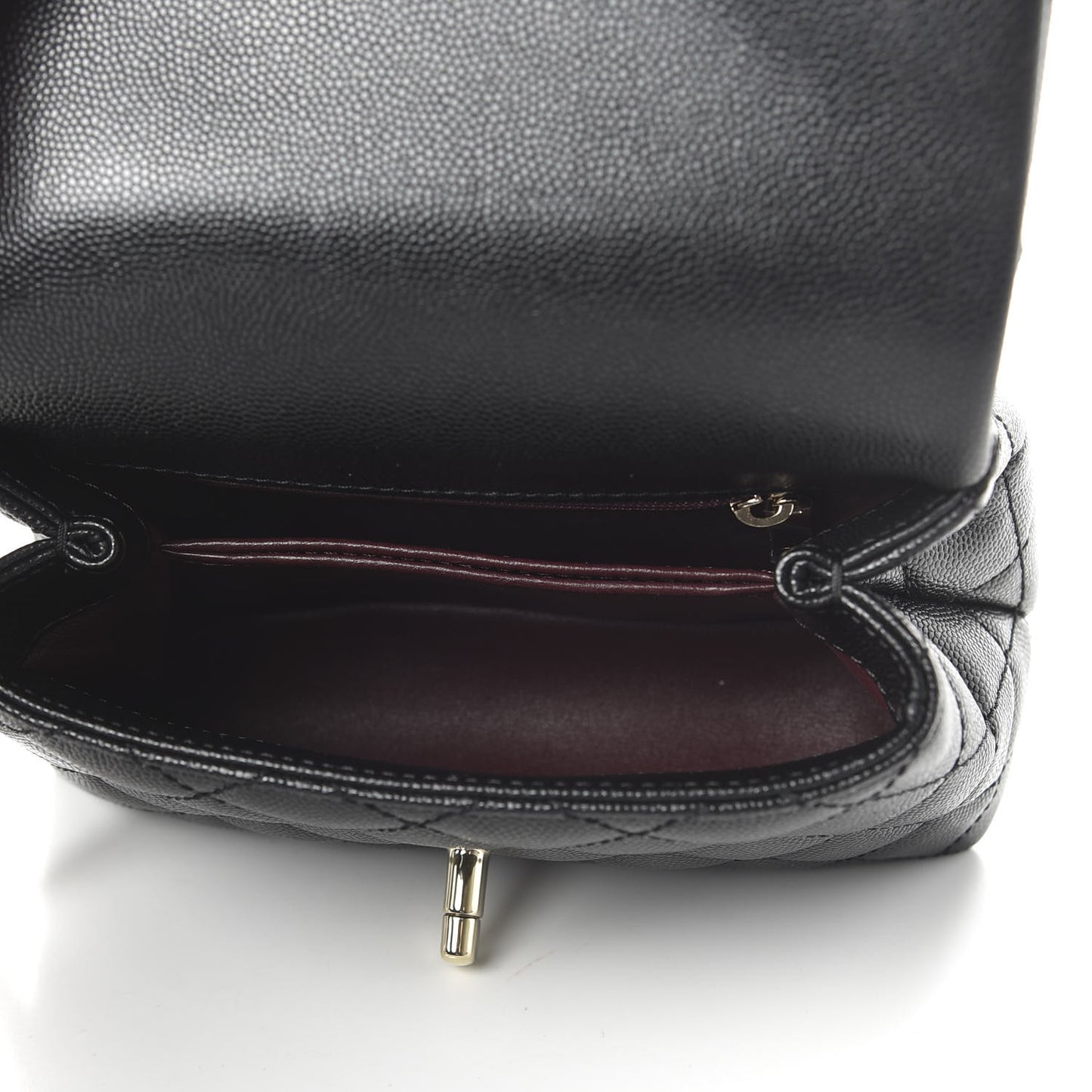 Caviar Quilted Extra Mini Coco Handle Flap Black
