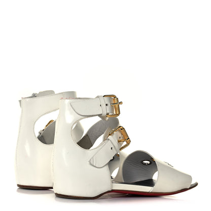 Christian Louboutin Jazz Calf Scubaflat Flat Sandals 36.5 White 4 of 12