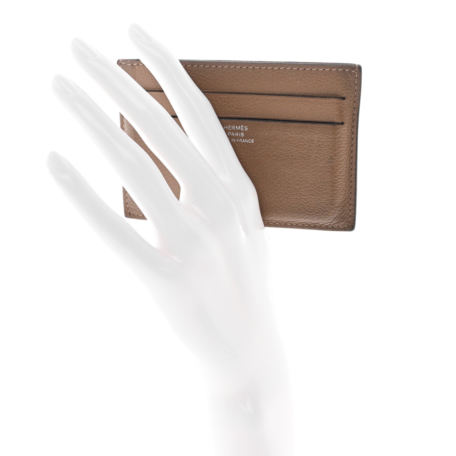 Hermes Evercolor Citizen Twill Card Case Etoupe 2 of 11