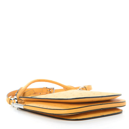 Prada Ostrich Small Margit Hobo Shoulder Bag Mimosa 4 of 10