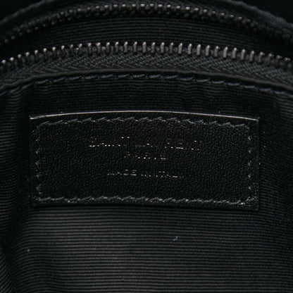 Saint Laurent Lambskin Quilted Medium Loulou Puffer Monogram Chain Satchel Black 7 of 11
