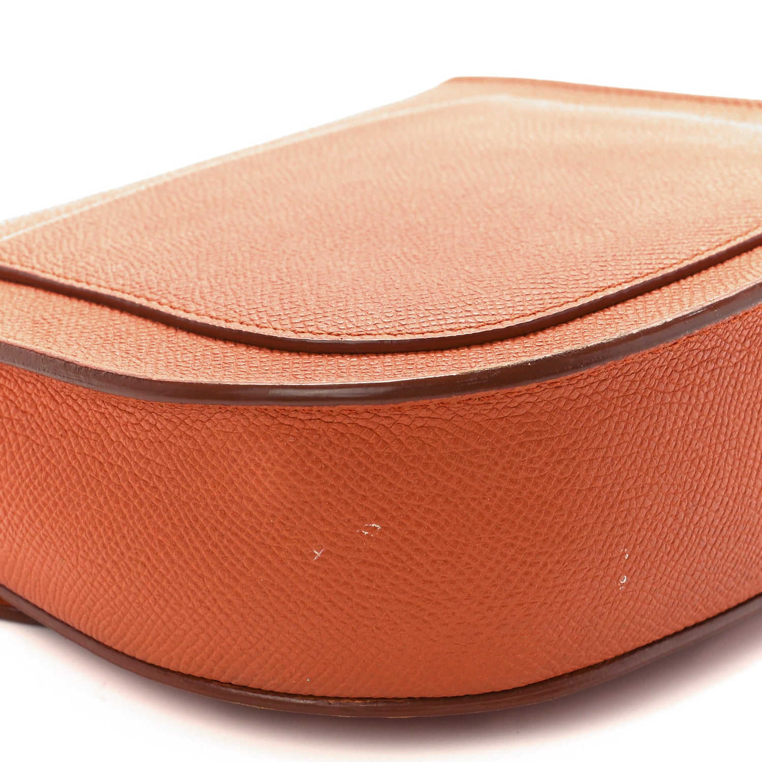 Celine Grained Calfskin Small Trotteur Carnelian 10 of 13