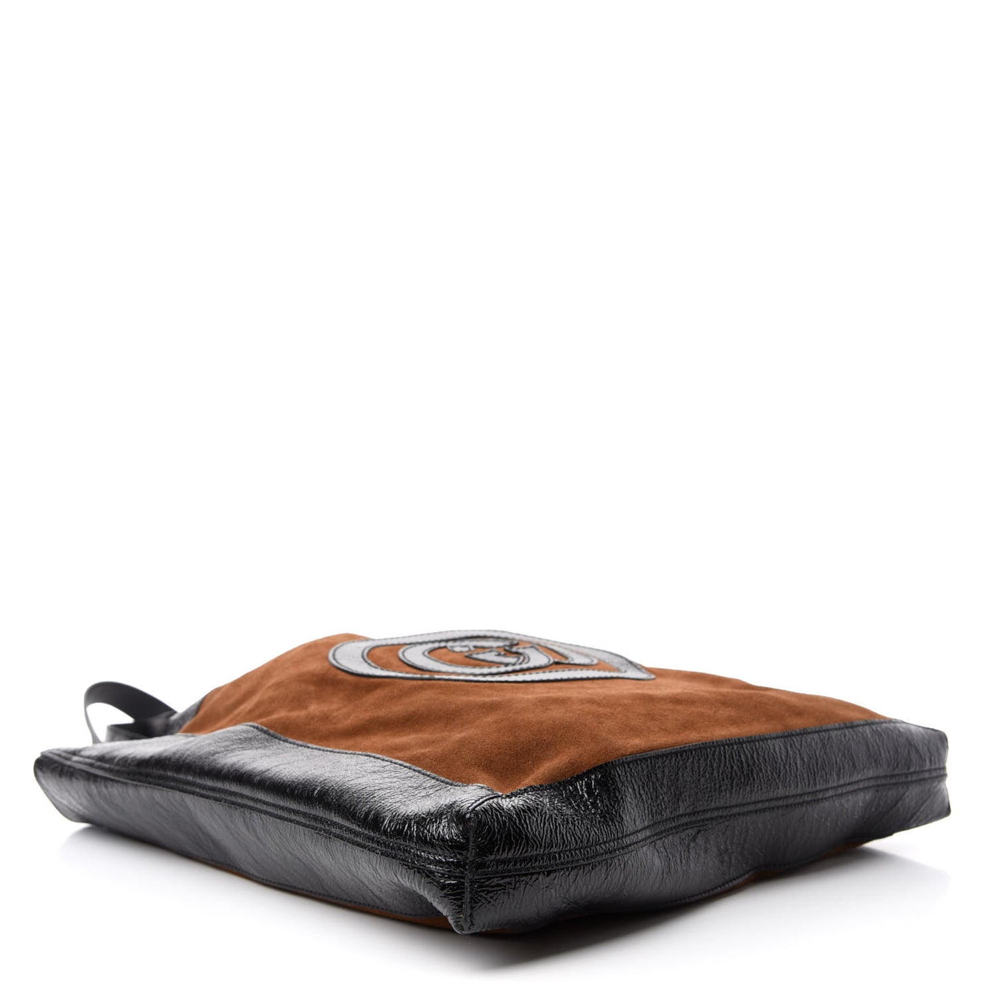 Suede Large Ophidia Vertical Shopping Tote Chestnut