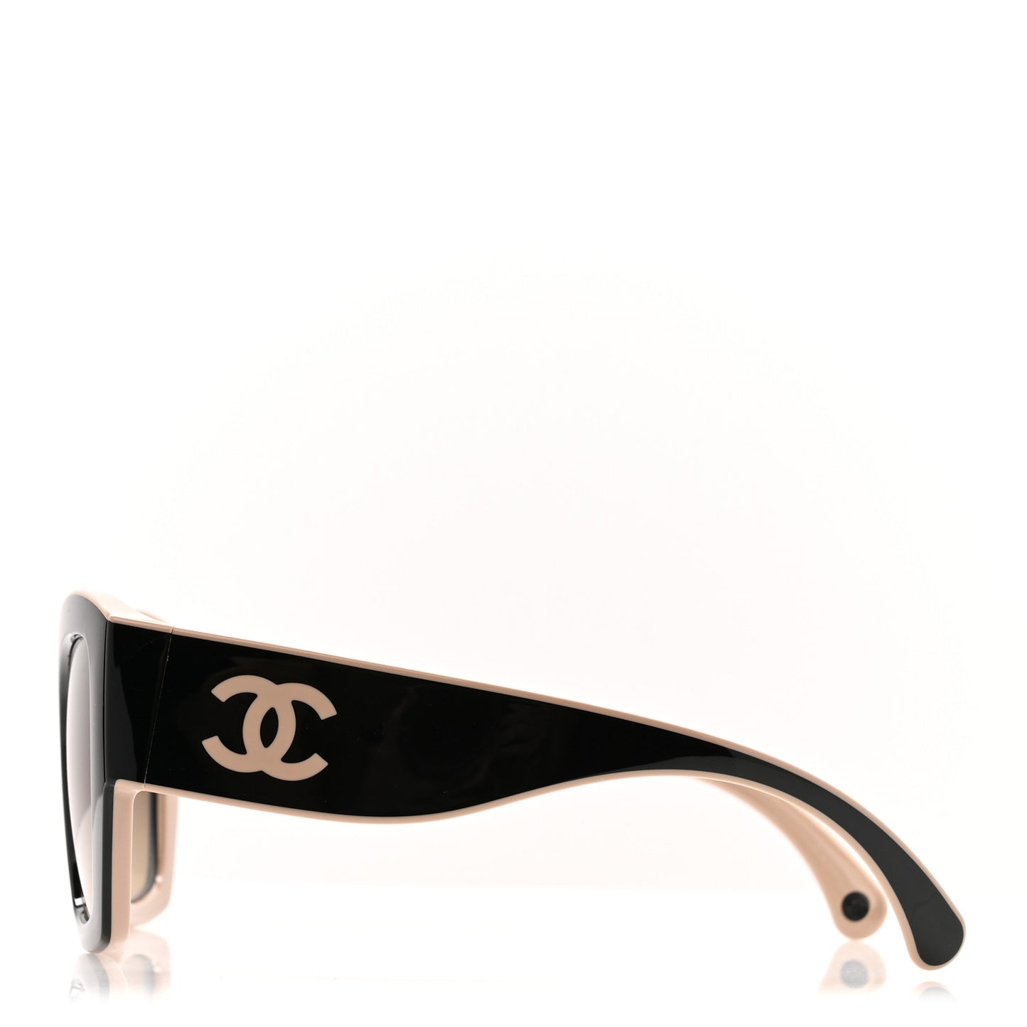 Acetate Square Sunglasses 6058 Black Beige