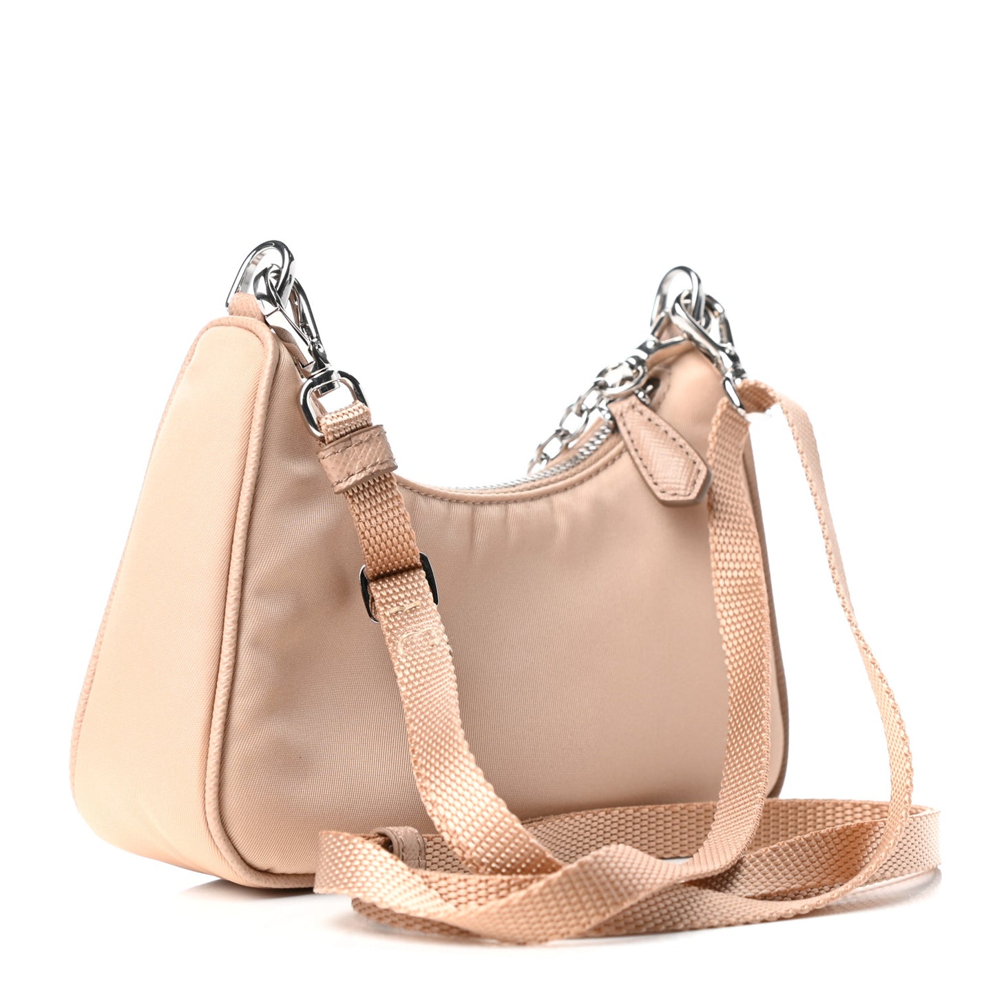 Tessuto Nylon Saffiano Mini Re-Edition 2000 Shoulder Bag Cammeo