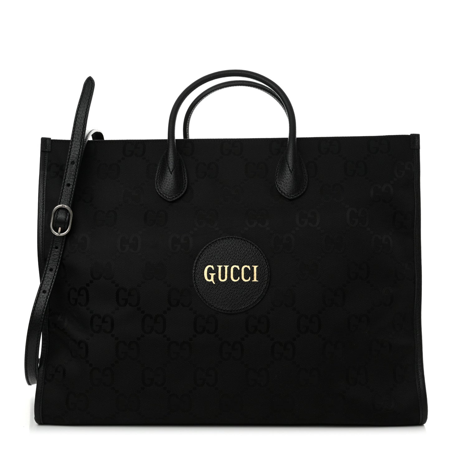 Econyl Nylon Monogram Large Off The Grid Tote Bag Black