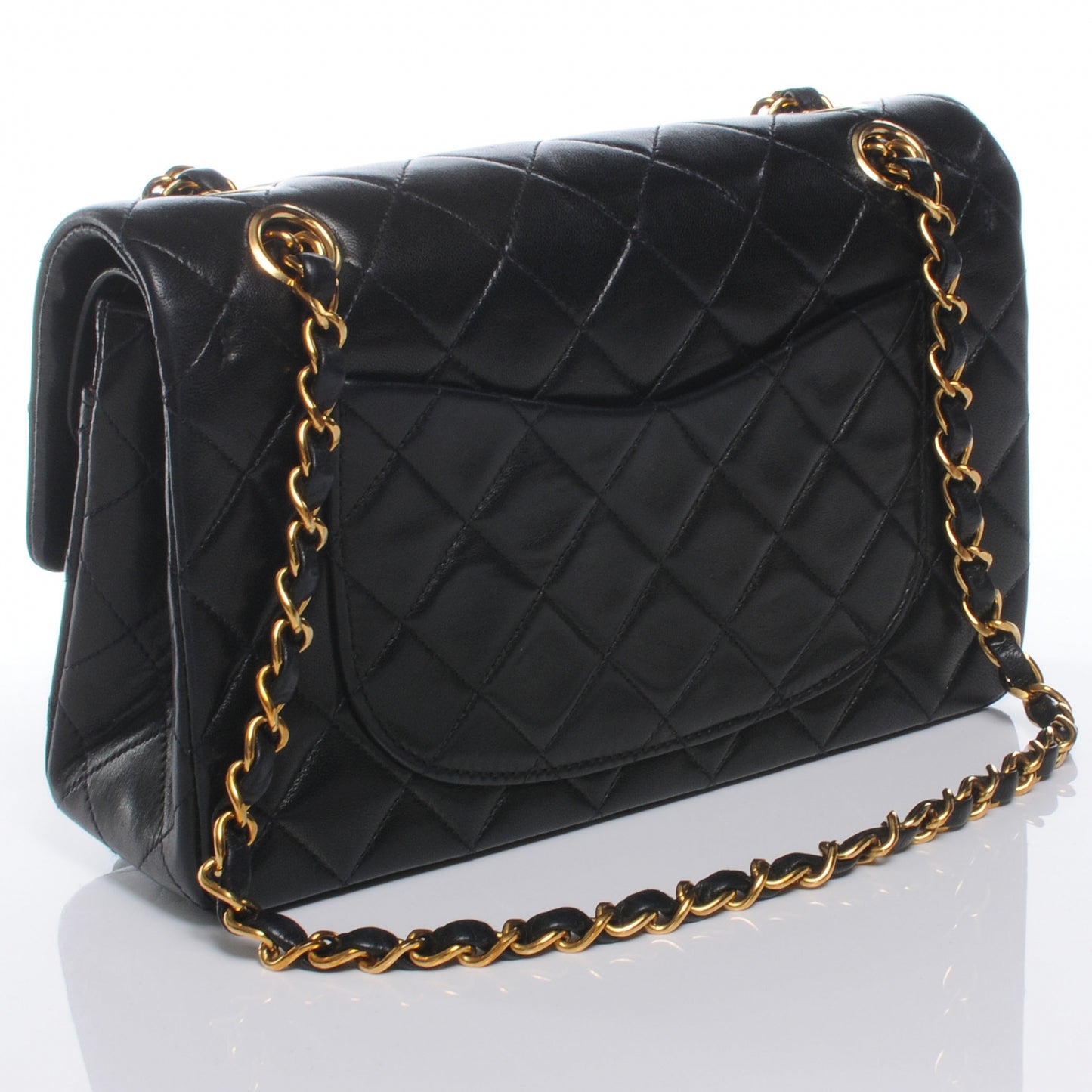 Lambskin Small Double Flap Black