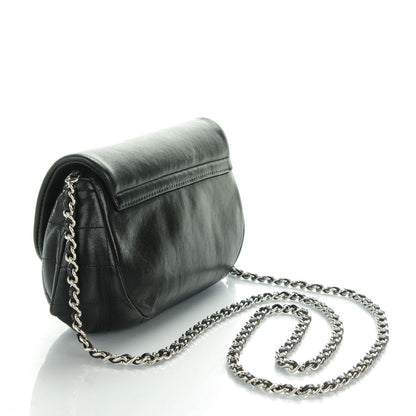 Chanel Lambskin Half Moon Wallet On Chain WOC Black 3 of 7