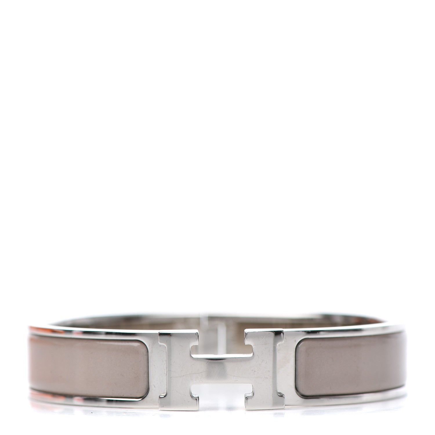 Hermes Enamel Narrow Clic Clac H Bracelet PM Marron Glace 1 of 5