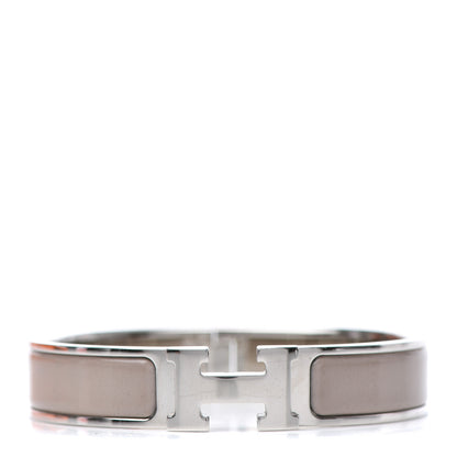 Hermes Enamel Narrow Clic Clac H Bracelet PM Marron Glace 1 of 5
