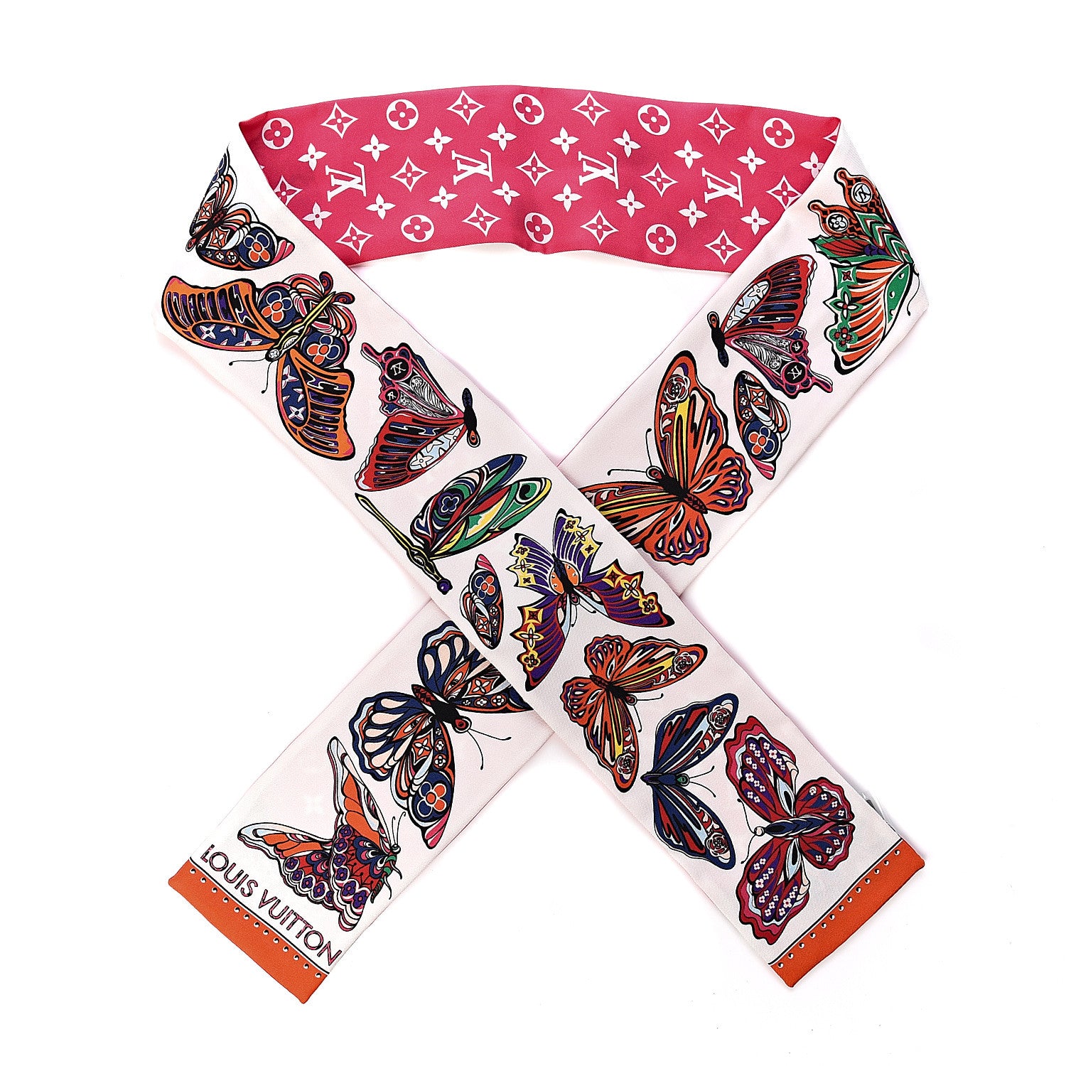 Louis Vuitton Silk Monogram World Of Love Bandeau White 1 of 2