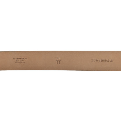 Chanel Calfskin Belt 95 38 Black 2 of 5