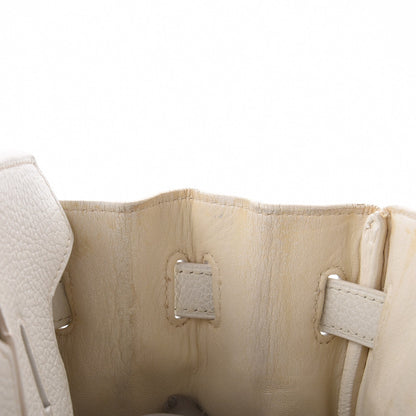 Hermes Taurillon Clemence Birkin 30 White 12 of 44