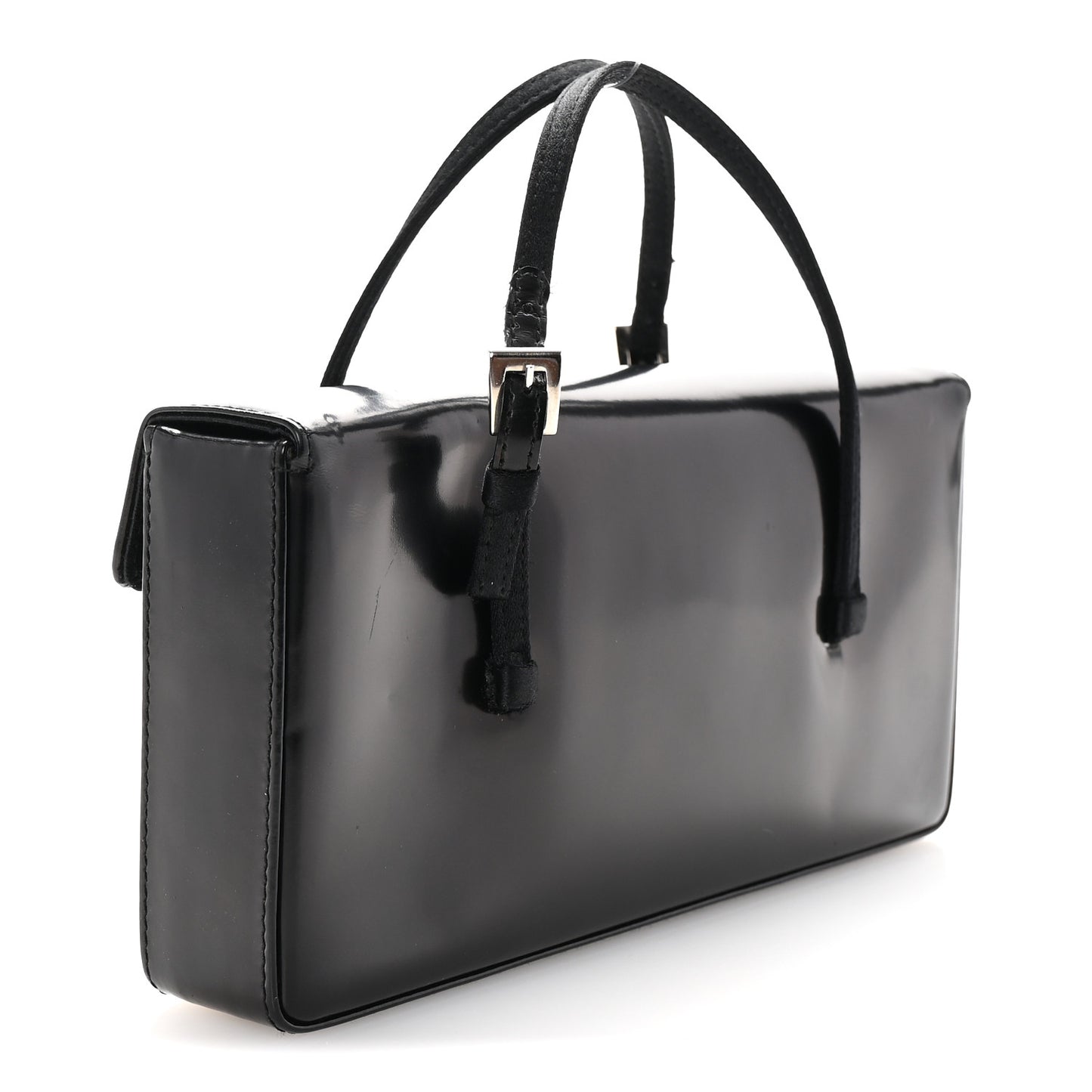 Spazzolato Mini Clutch Bag Black