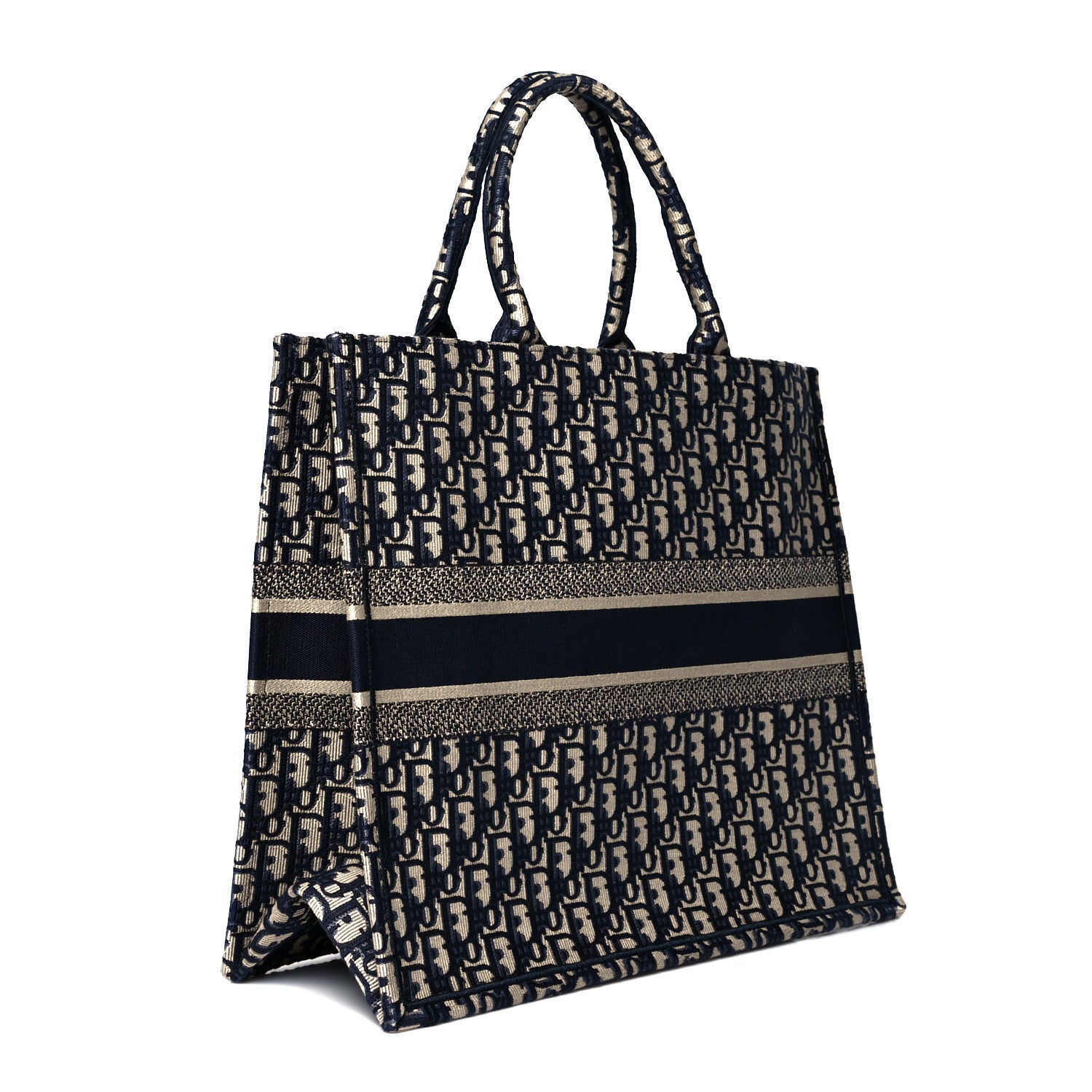 Christian Dior Oblique Large Book Tote Blue Multicolor 3 of 10