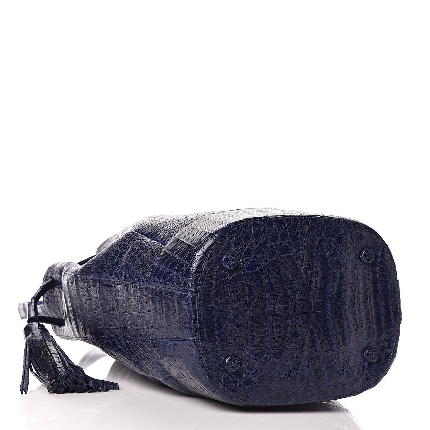 Crocodile Tassel Bucket Navy