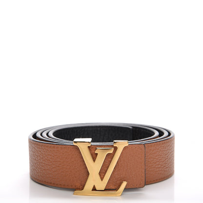 Louis Vuitton Taurillon Calfskin 30mm LV Initiales Reversible Belt 90 36 Black 1 of 7